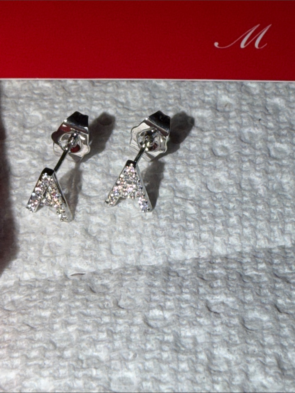 Crystal Chevron Silver Stud Earrings - Women Jewelry